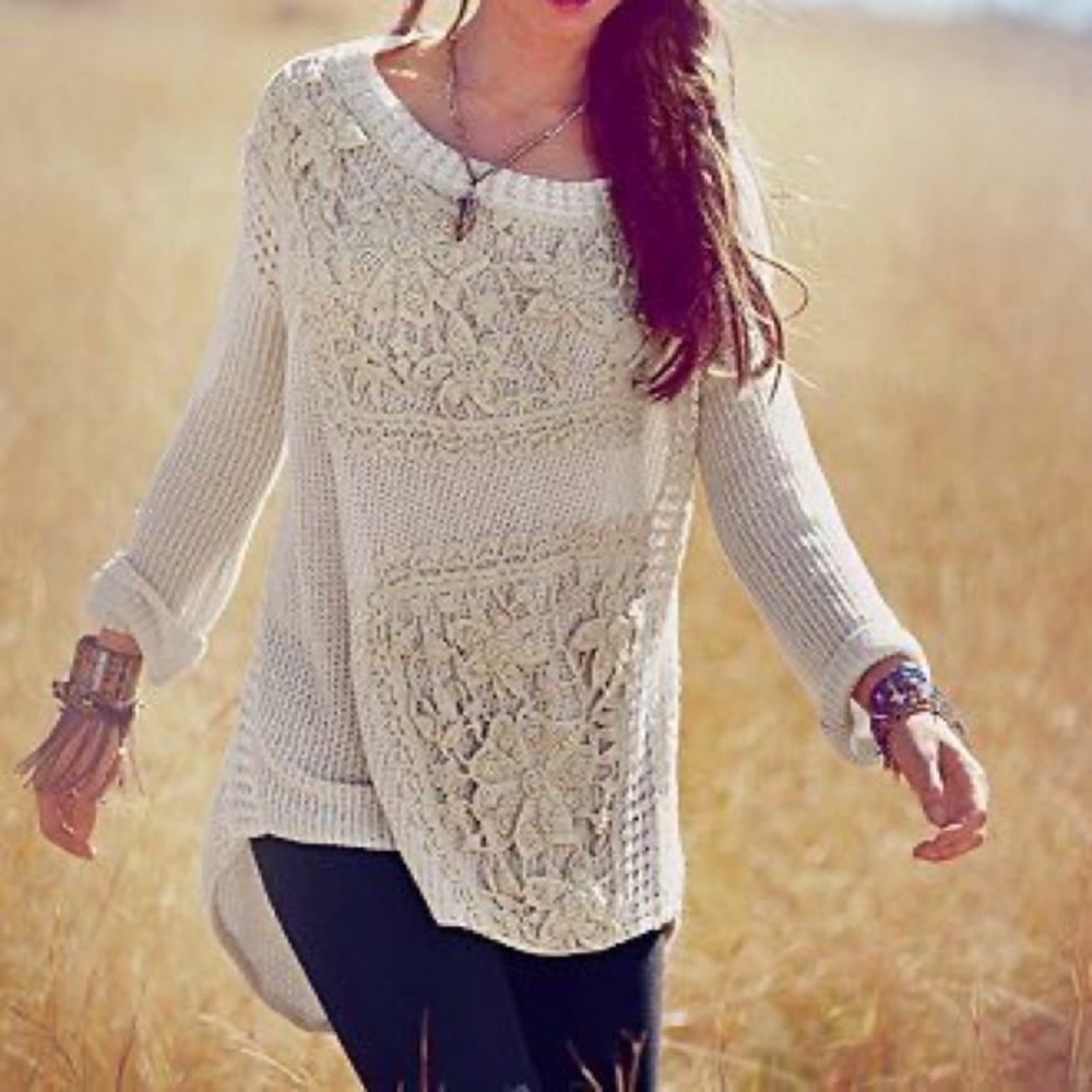 FP New Romantics Reflections in Crochet Sweater